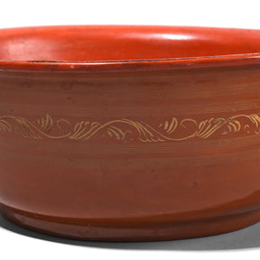 Burmese Red Lacquer Bowl - Ca 1920