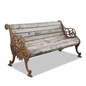 Cast Iron Indian Garden Bench - 19th Century