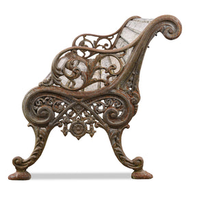 Cast Iron Indian Garden Bench - 19th Century