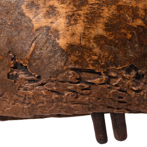 Carved Teak Cow Bell From Rajasthan - Early 20th Century