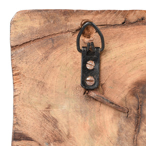 Coat Hook Rail Made From Carved Teak Panel - 19th Century