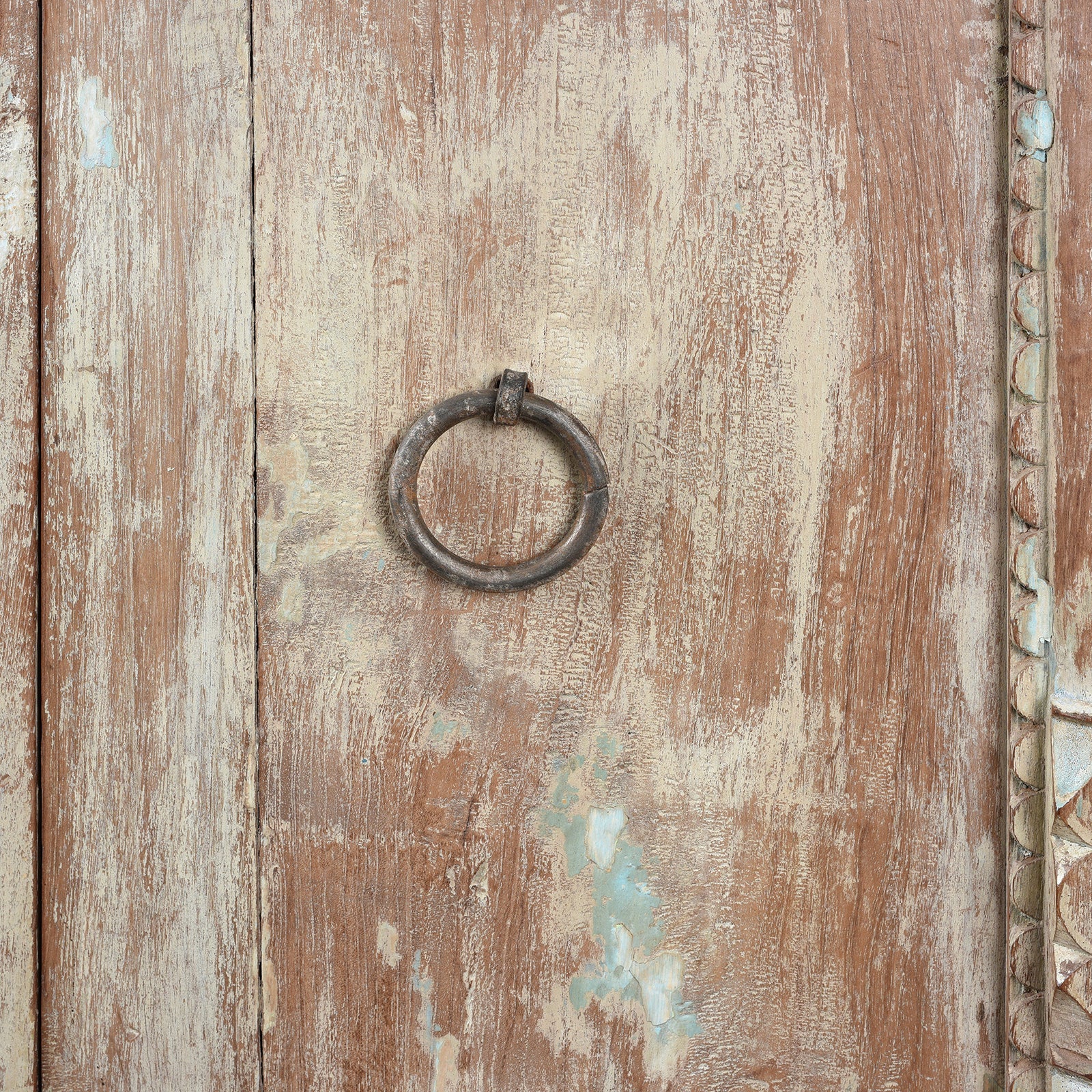 Reclaimed Teak Side Cabinet With Painted Finish
