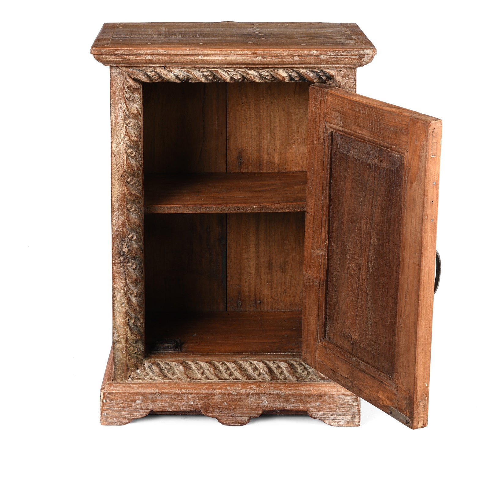 Bedside Cabinet Made From Reclaimed Teak
