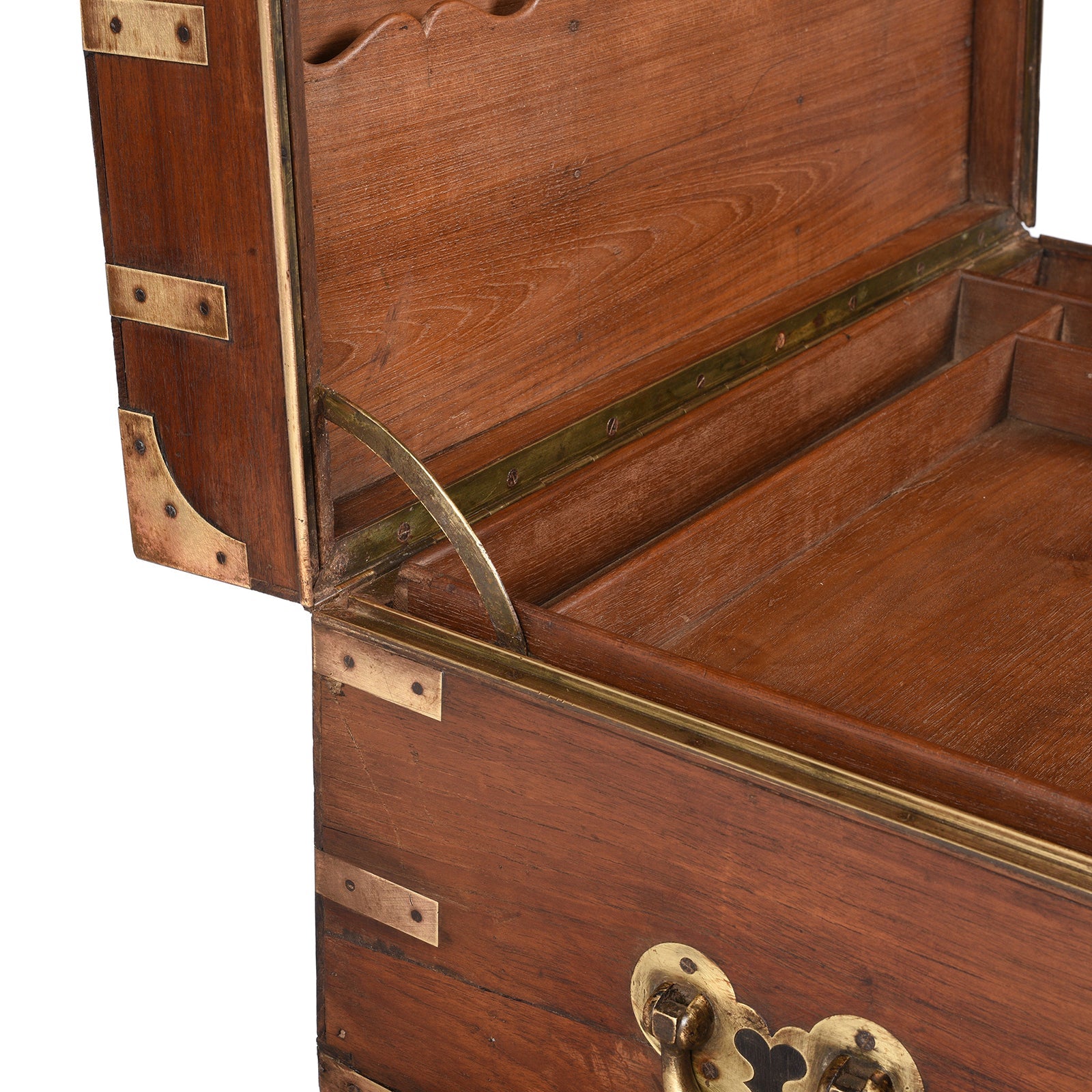 Brass Bound Military Chest Belonging to JR Honeyford -19th Century