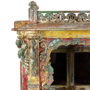 Painted Teak House Shrine From Gujarat - 18th Century