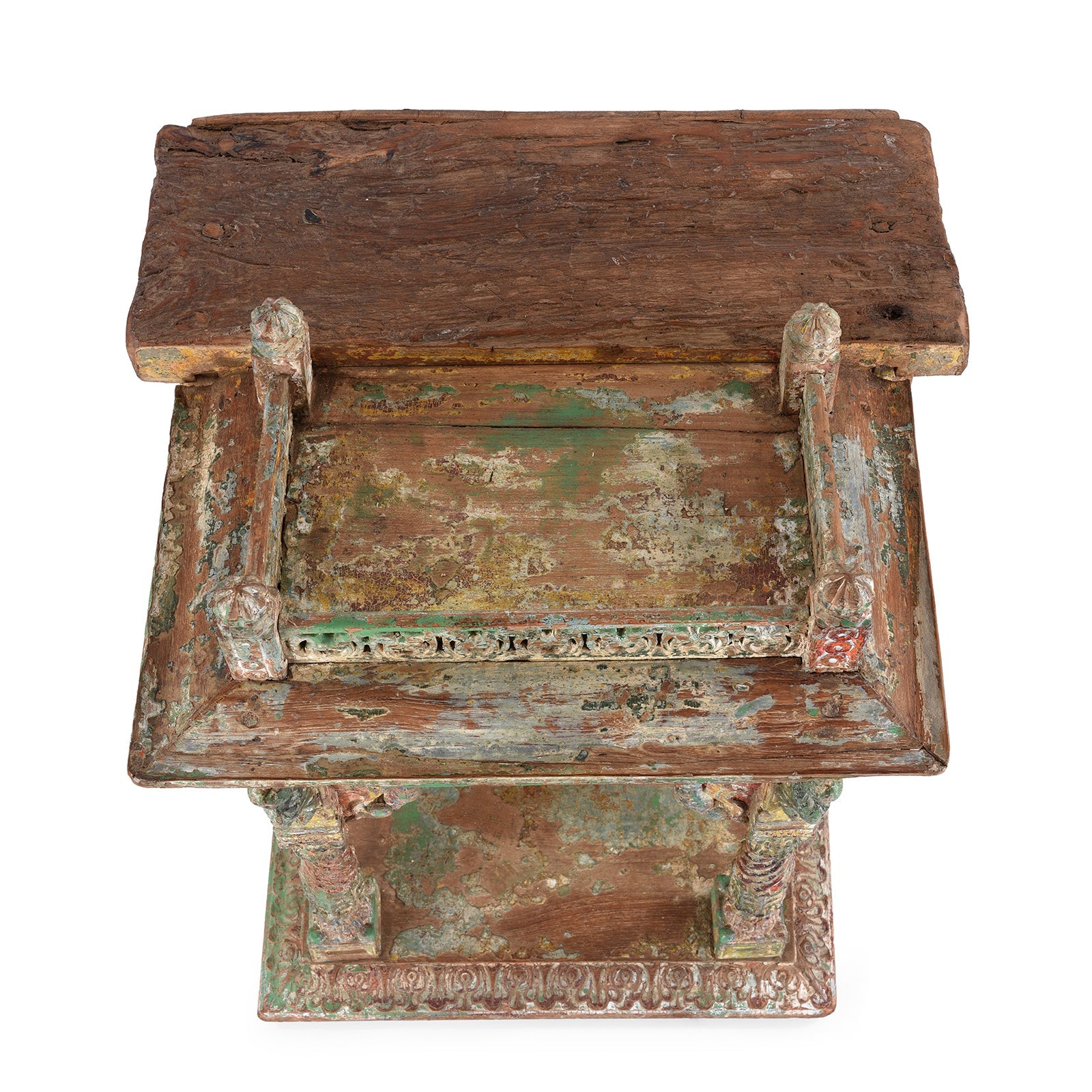 Painted Teak House Shrine From Gujarat - 18th Century