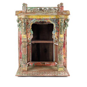 Painted Teak House Shrine From Gujarat - 18th Century