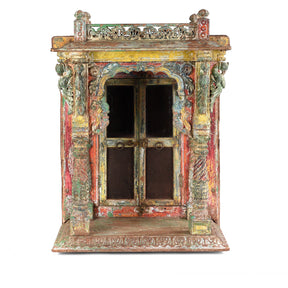 Painted Teak House Shrine From Gujarat - 18th Century