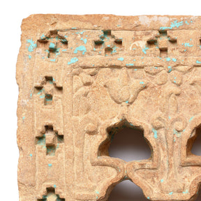 Old 3 Way Stone Lamp Niche From Jaisalmer - 19th Century