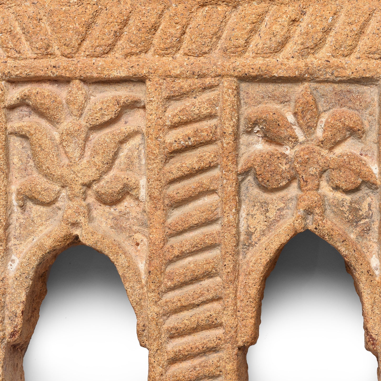 Old 3 Way Stone Lamp Niche From Jaisalmer - 19th Century