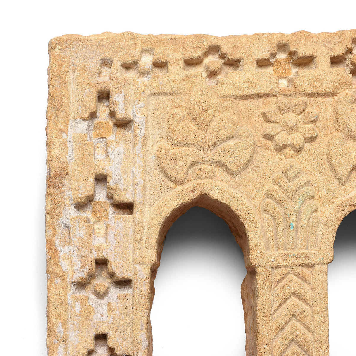 3 Way Stone Lamp Niche From Rajasthan- 19th Century