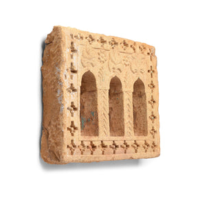 3 Way Stone Lamp Niche From Rajasthan- 19th Century
