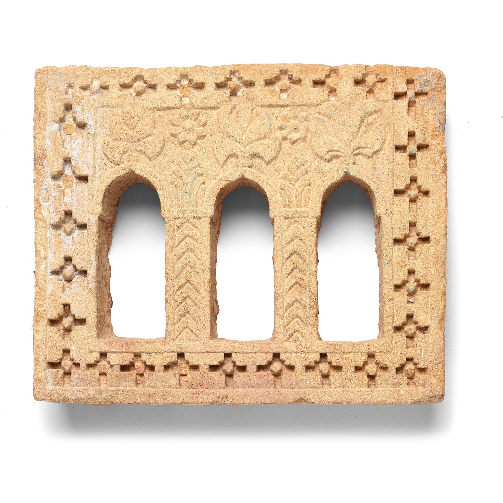 3 Way Stone Lamp Niche From Rajasthan- 19th Century