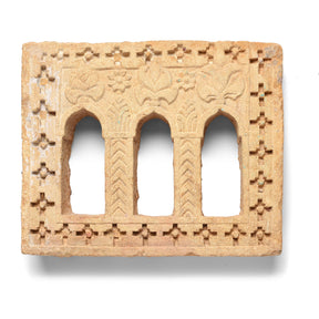 3 Way Stone Lamp Niche From Rajasthan- 19th Century