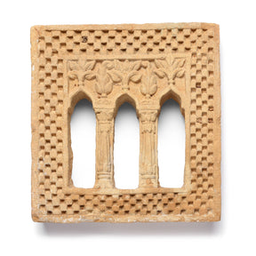 3 Way Stone Lamp Niche From Jaisalmer - 19th Century