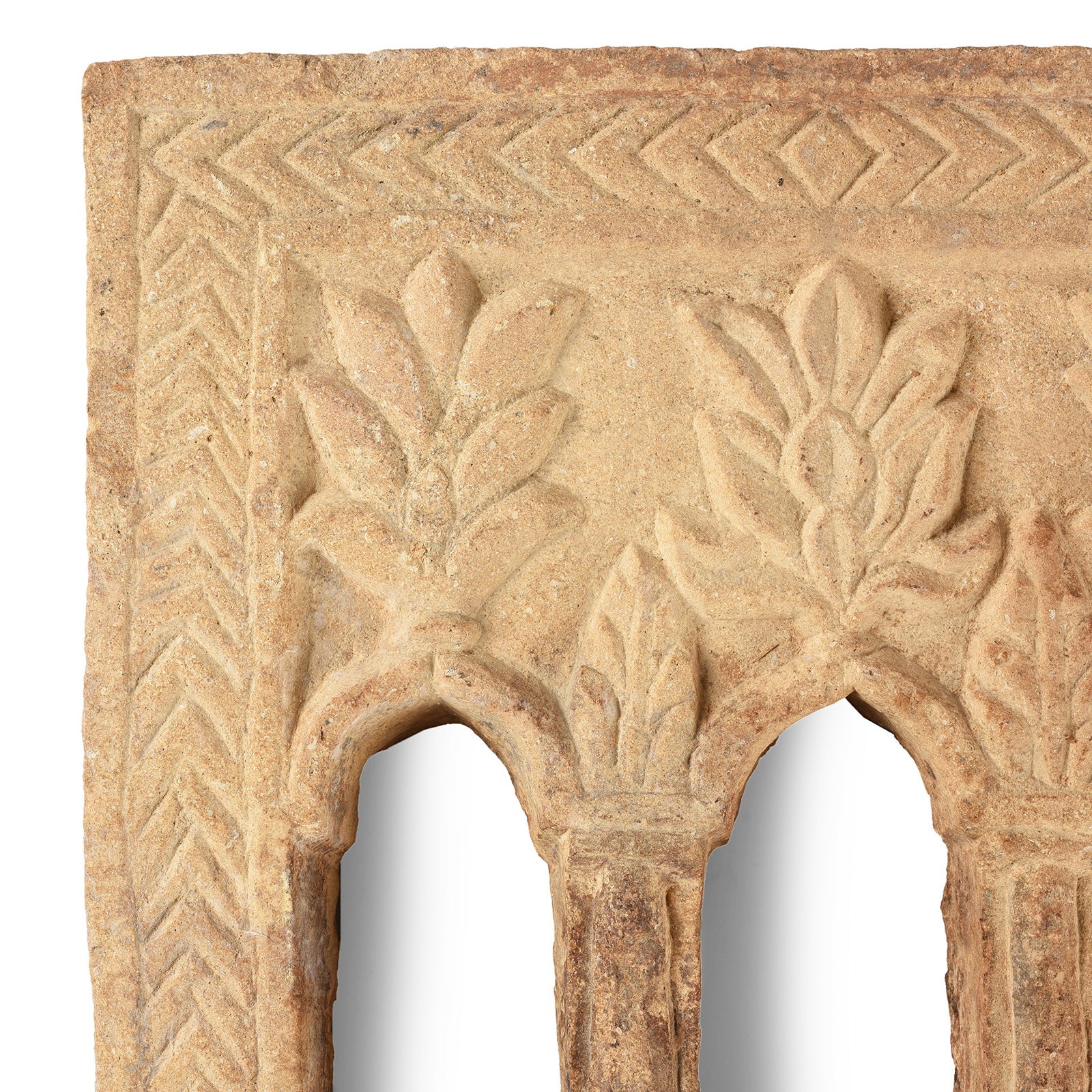 Old 3 Way Stone Lamp Niche From Jaisalmer- 19thC