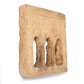 Old 3 Way Stone Lamp Niche From Jaisalmer- 19thC