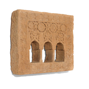 3 Way Stone Lamp Niche From Jaisalmer - 19th Century