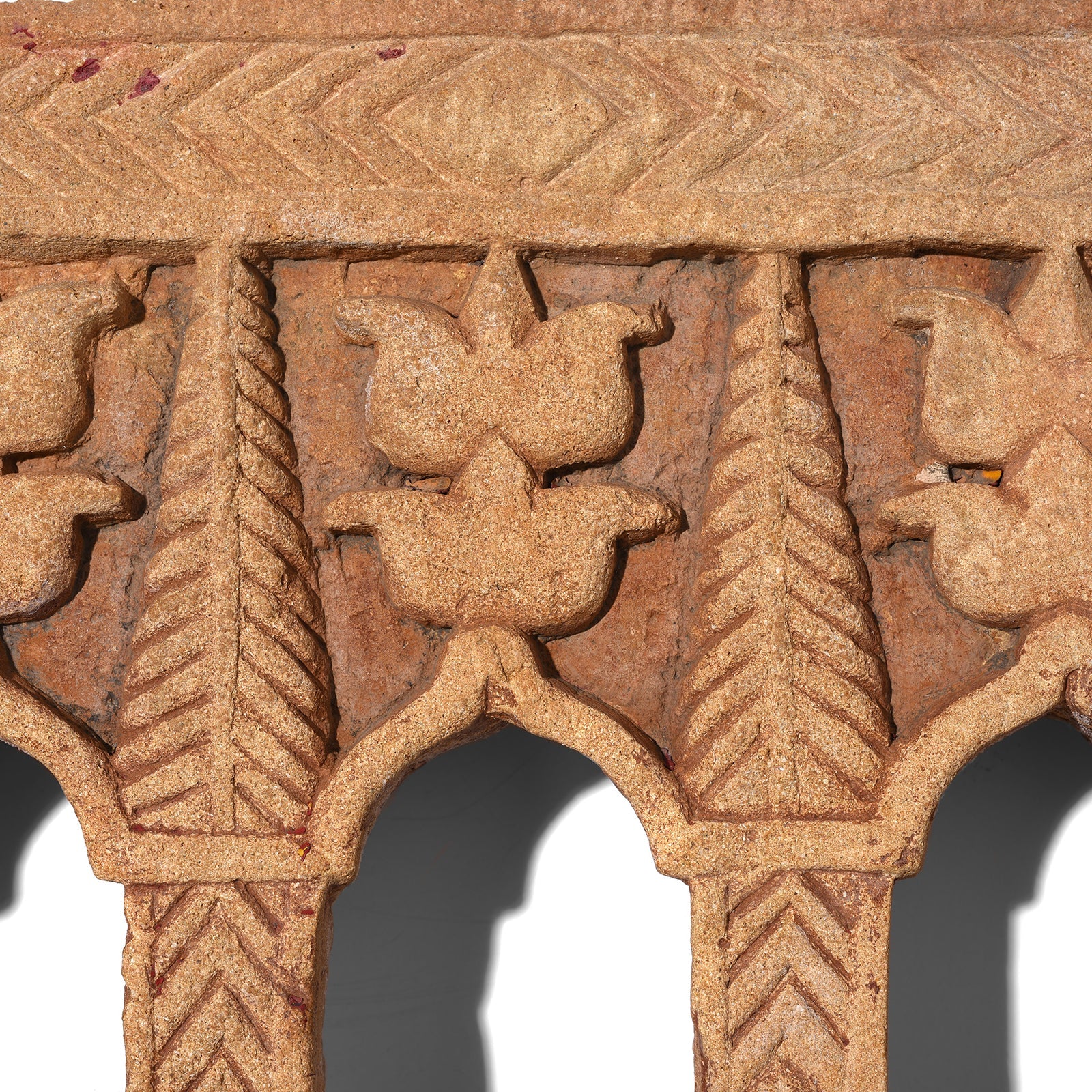 3 Way Stone Lamp Niche From Jaisalmer - 19th Century