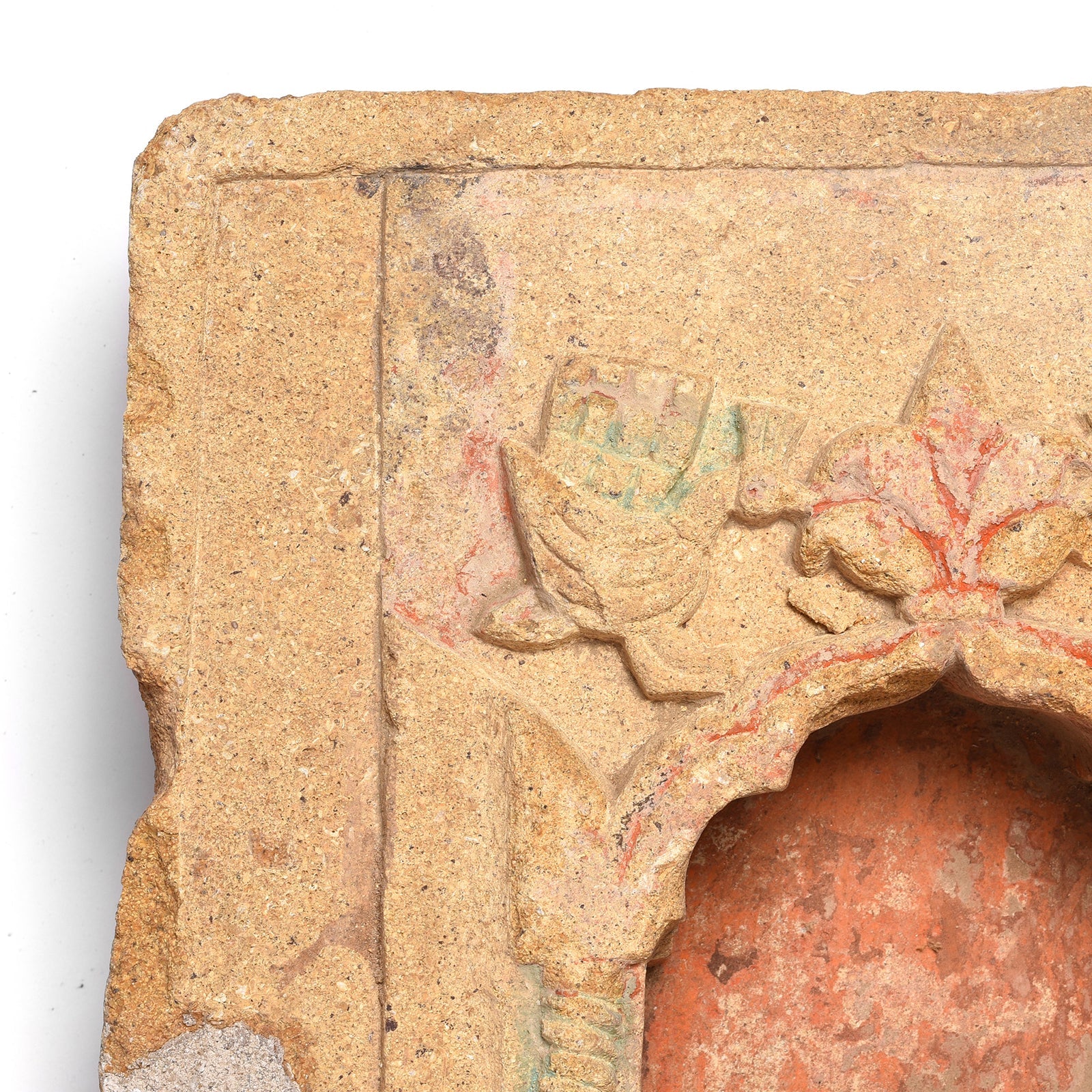 Carved Stone Lamp Niche From Rajasthan - 18thC