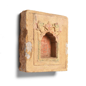 Carved Stone Lamp Niche From Rajasthan - 18thC