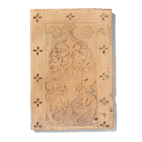 Carved Mughal Stone Panel From Jaisalmer - 19th Century