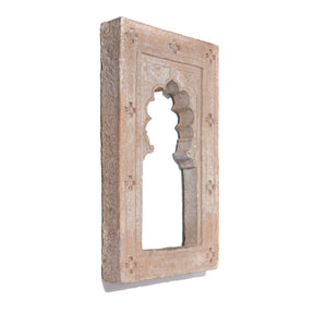 Carved Stone Lamp Niche From Rajasthan - 19th Century