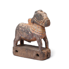 Painted Indian Nandi Bull Figurine From Rajasthan - Ca 1920