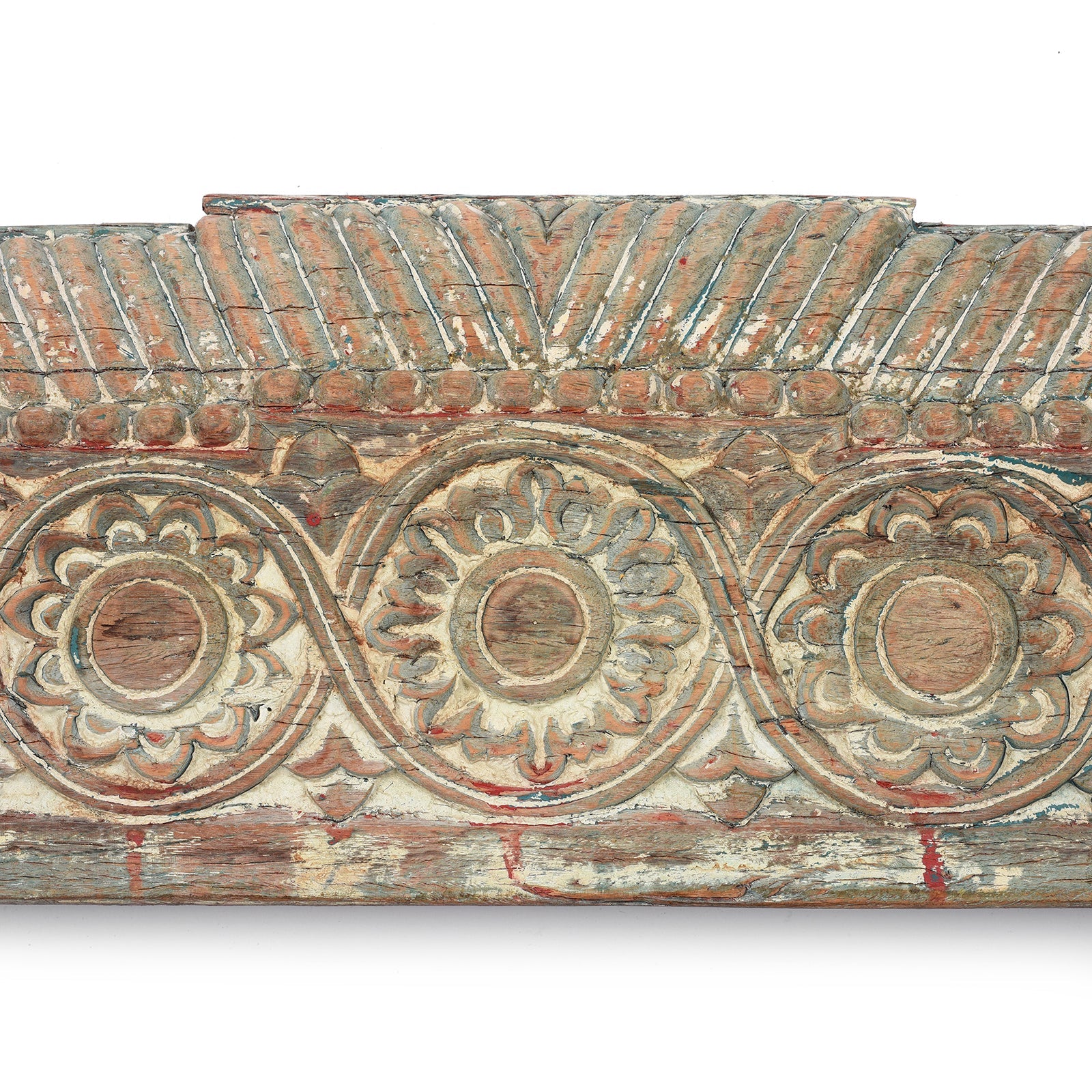 Carved Teak Lintel Panel From Gujarat - 18thC