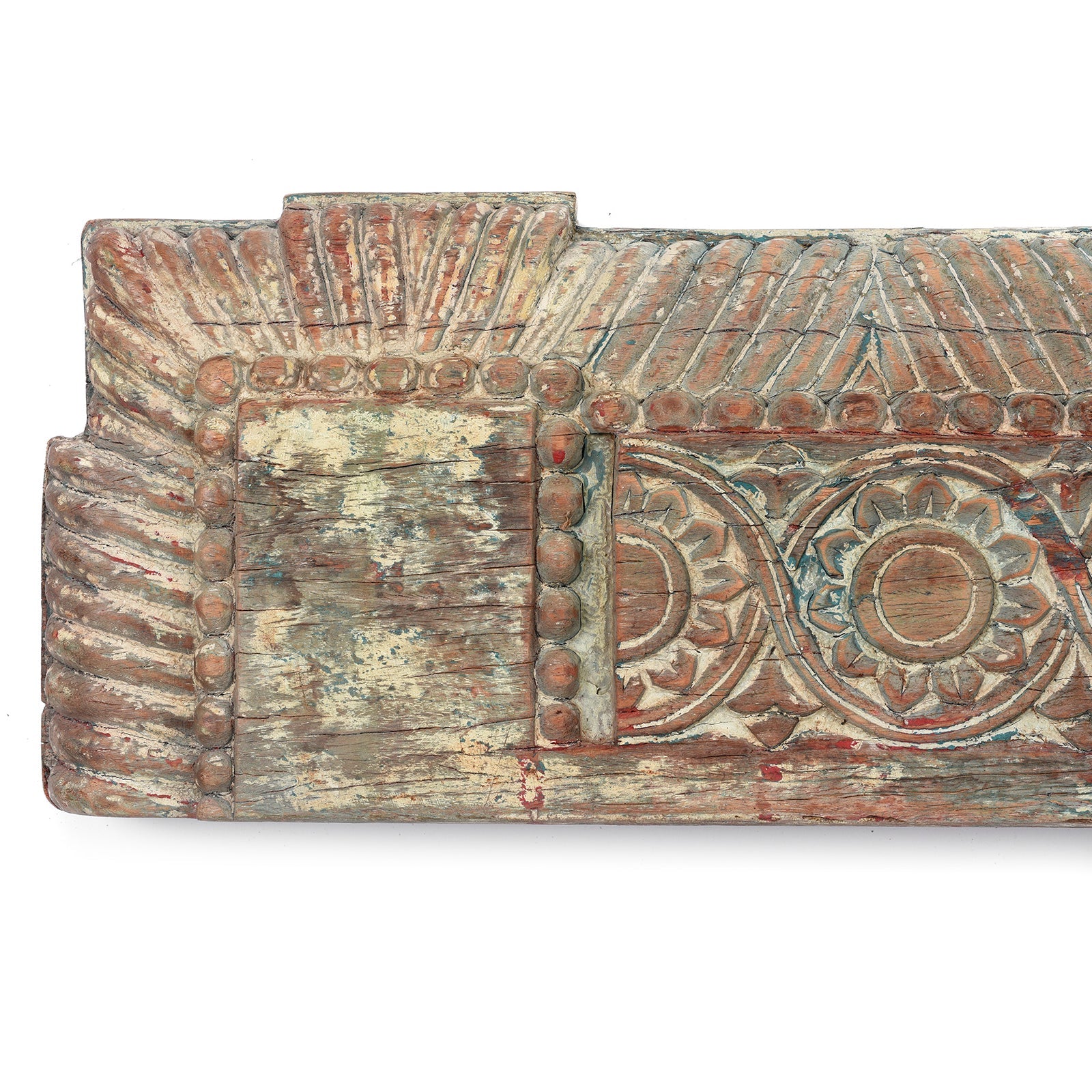 Carved Teak Lintel Panel From Gujarat - 18thC