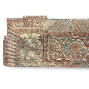 Carved Teak Lintel Panel From Gujarat - 18thC