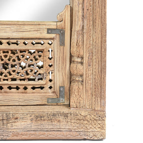 Indian Mirror Made From An Old Rosewood Window - 18thC