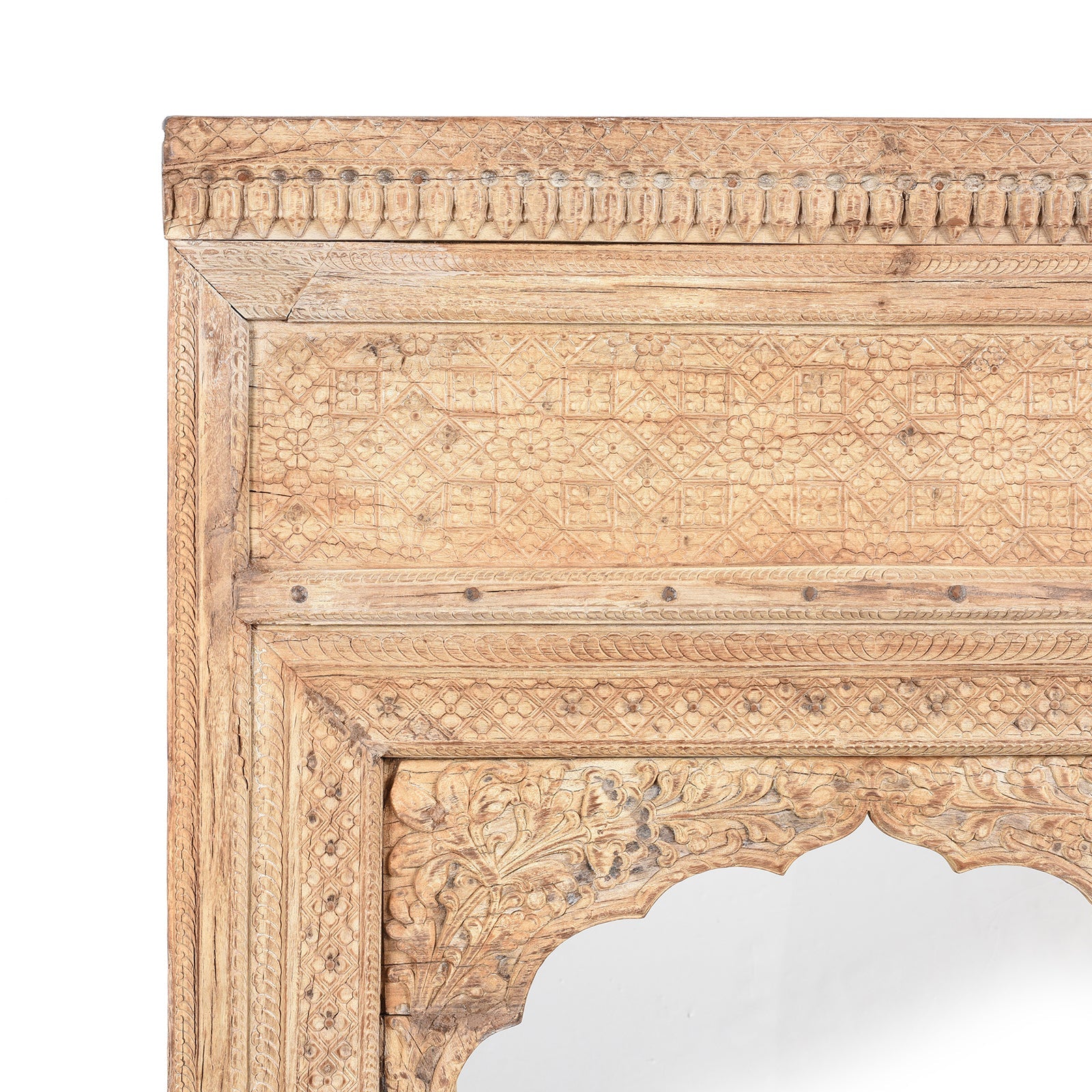 Indian Mirror Made From An Old Rosewood Window - 18thC