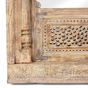 Indian Mirror Made From An Old Rosewood Window - 18thC