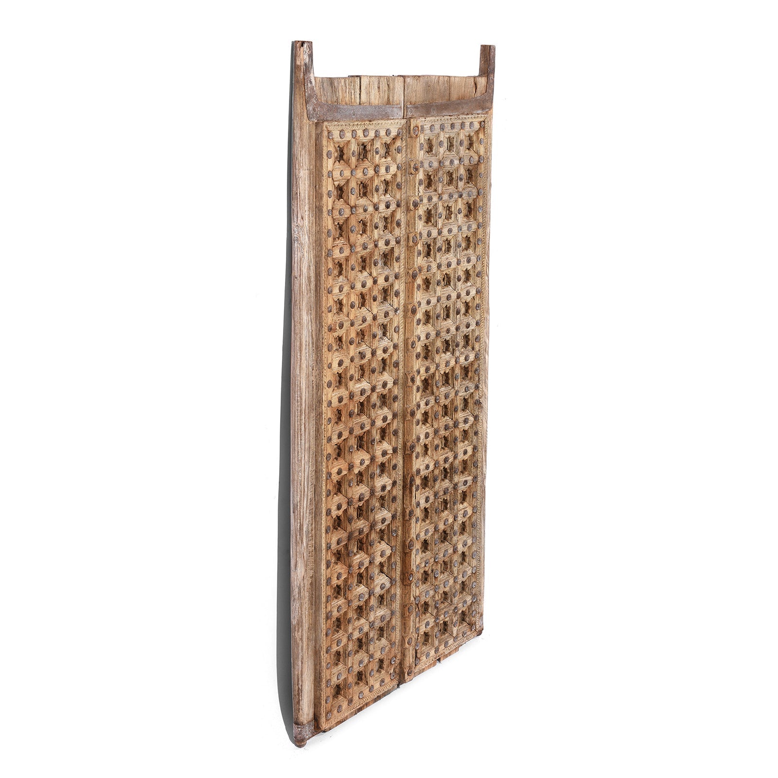 Carved Sun Bleached Window Shutters From Punjab - 18th Century