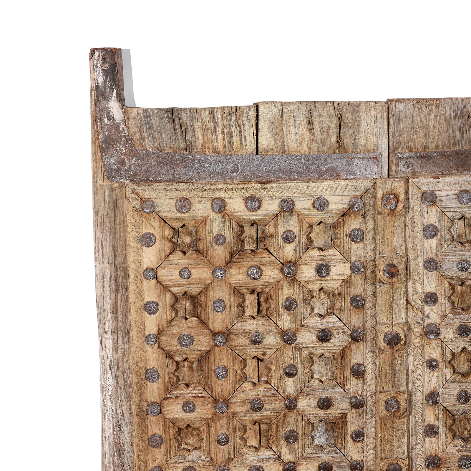 Carved Sun Bleached Window Shutters From Punjab - 18th Century