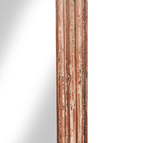 Rustic Painted Indian Mirror - 19thC (60 x 78 cm)