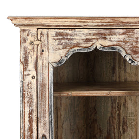 White Painted Glazed Wall Cabinet - Ca 1920