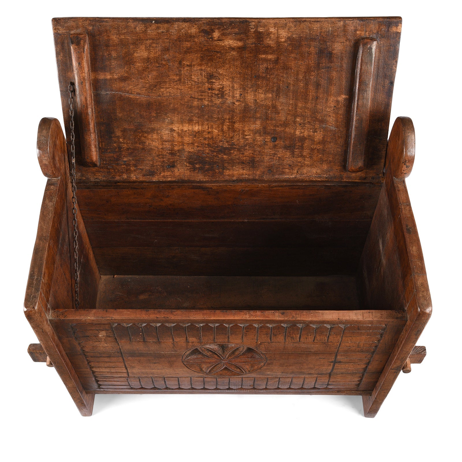 Carved Tribal Cedar Chest From The Kulu Valley - Ca 1920