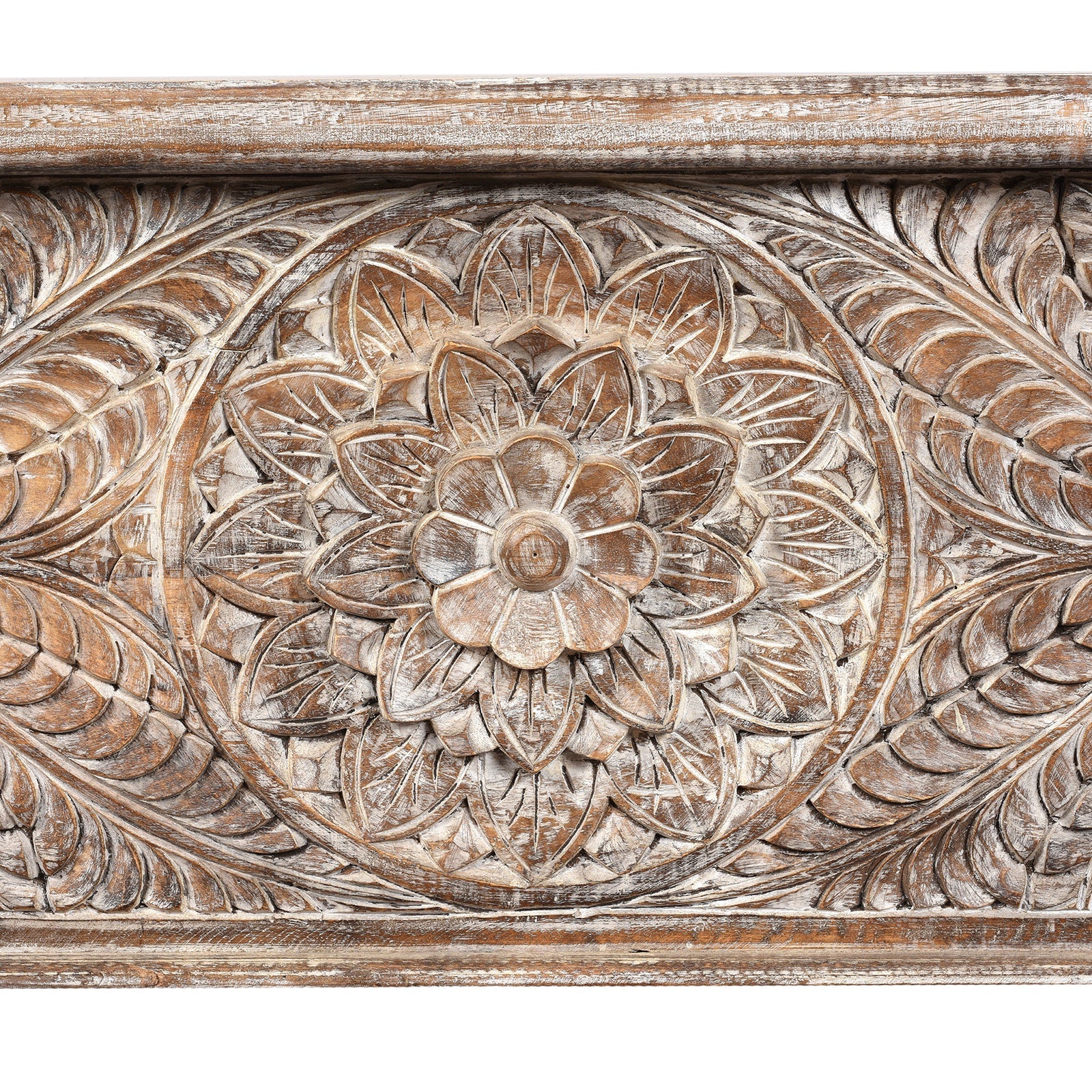 Carved Blanket Chest Made From Reclaimed Teak & Mango Wood