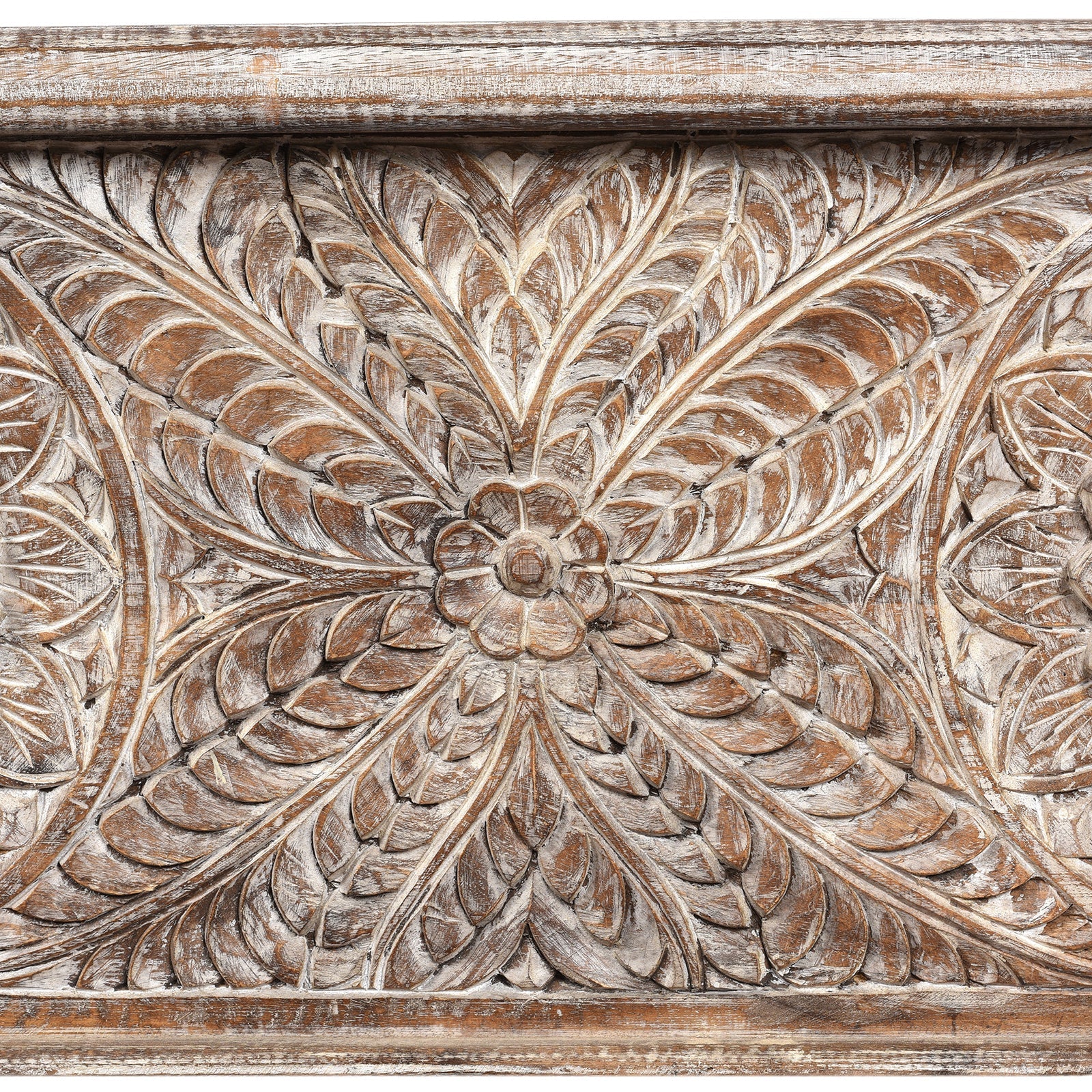 Carved Blanket Chest Made From Reclaimed Teak & Mango Wood