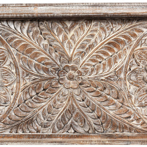 Carved Blanket Chest Made From Reclaimed Teak & Mango Wood