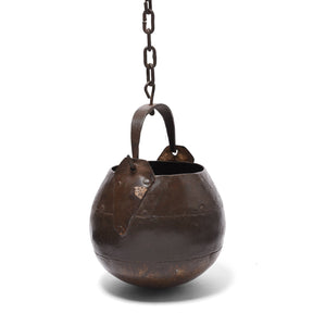 Iron Well Pot From The Punjab - 19th Century