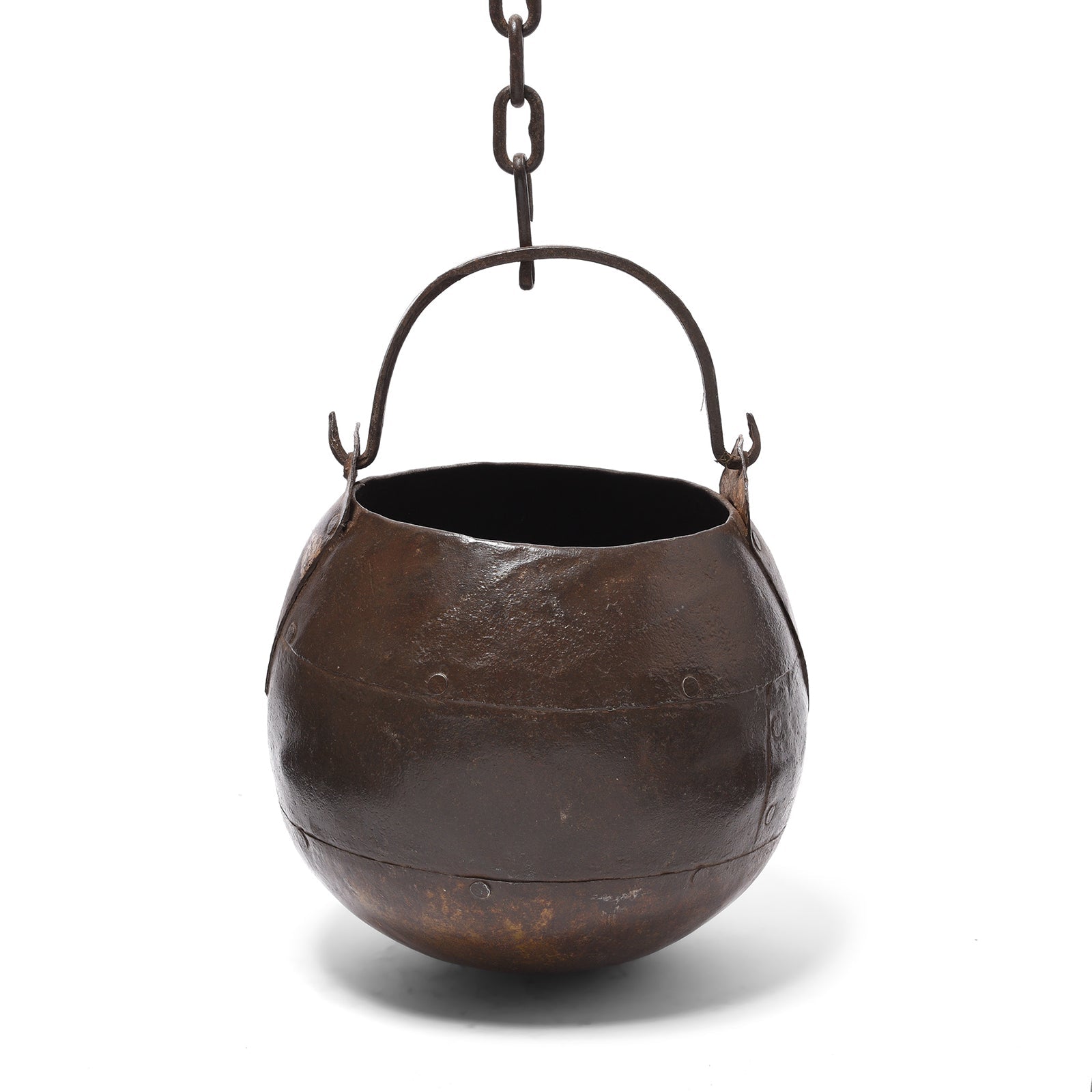 Iron Well Pot From The Punjab - 19th Century