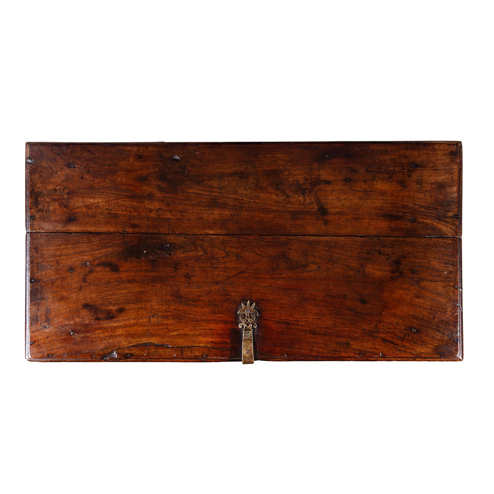 Brass Bound Rosewood Chest From Kutch - 19th Century