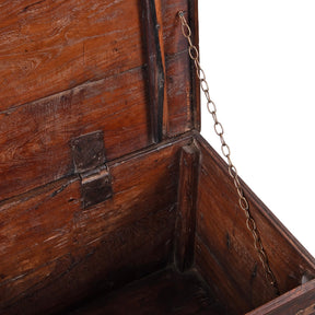 Brass Bound Rosewood Chest From Kutch - 19th Century