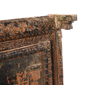 Indian Window Shutter Mirror From Nagaur - 19thC