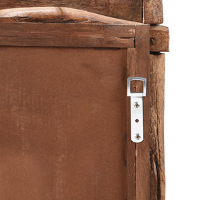 Cream Painted Mirror Made From Old Architectural Teak