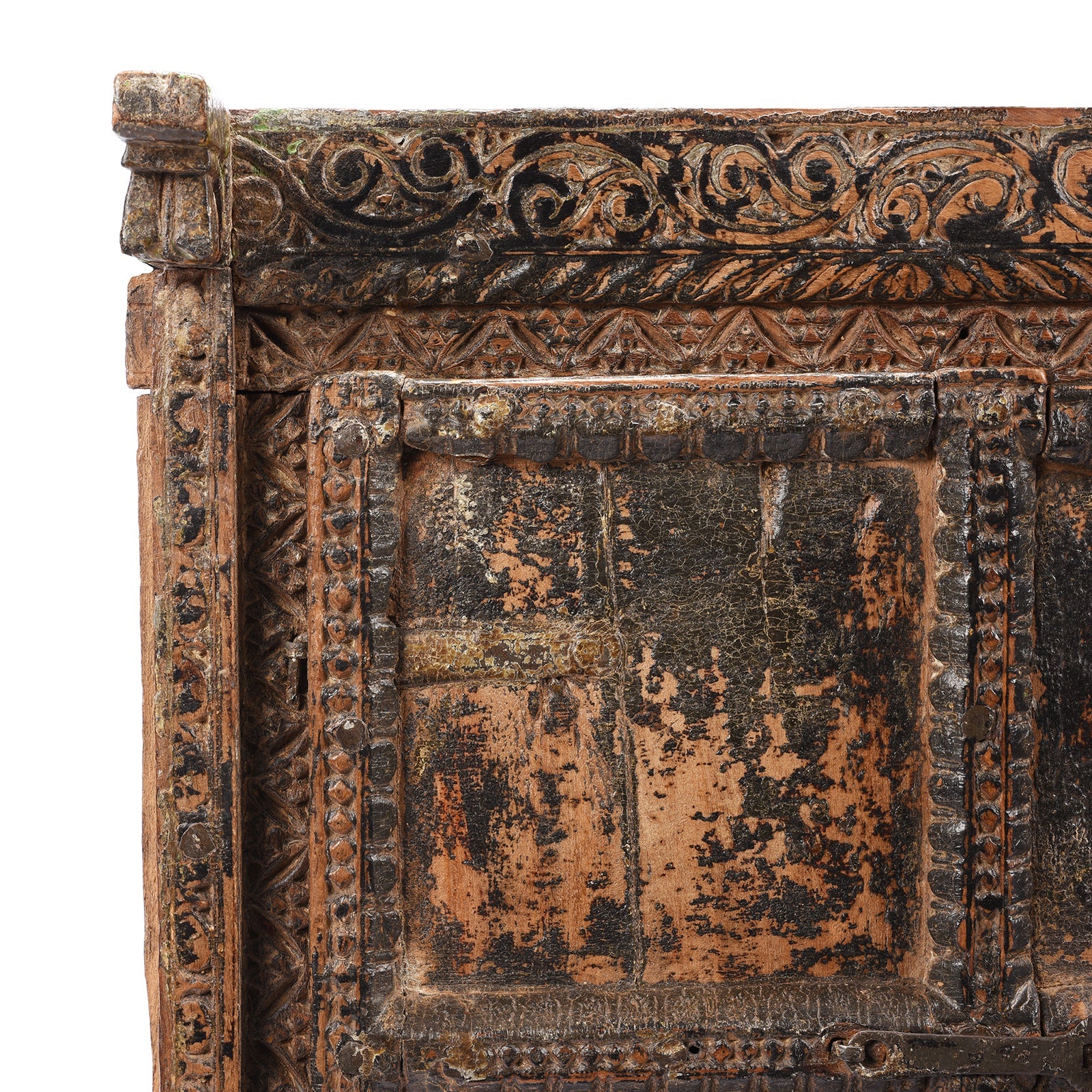 Indian Window Shutter Mirror From Nagaur - 19thC