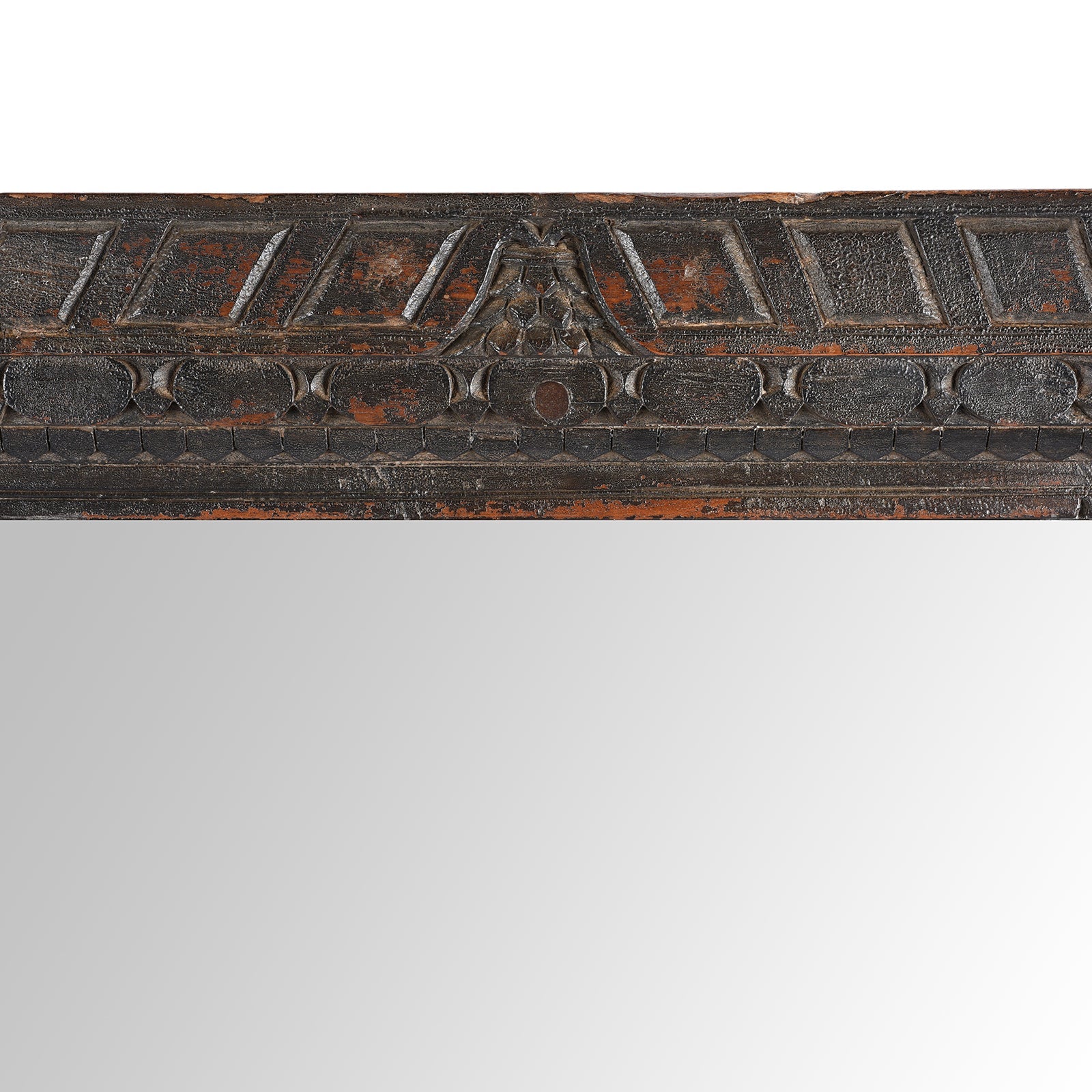 Carved Indian Door Mirror From Nagaur - Ca 1900
